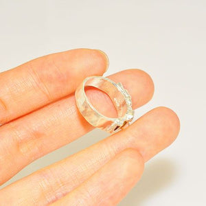 .999 Fine Silver Green Tourmaline Ring