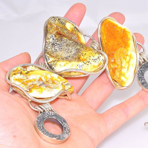 Natural Baltic Amber Bracelet on elastic - Raw amber stones bracelet-b –  Lithuania-Amber