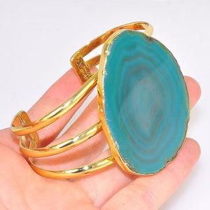 Alchemia Blue Agate Cuff Bracelet