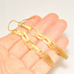 Buffalo Horn Link Earrings