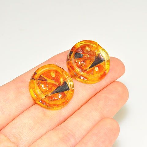 Sterling Silver Baltic Amber Mosaic Medallion Earrings