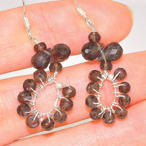 Sterling Silver Smoky Quartz Earrings 