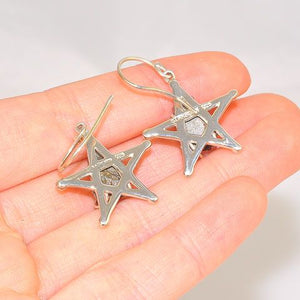 Sterling Silver Meteorite Magestic Star Earrings