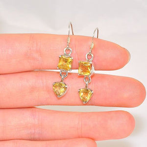 Sterling Silver Duet Citrine Earrings