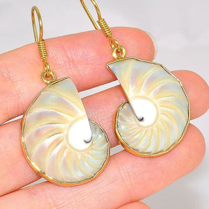 Charles Albert Alchemia Nautilus Shell Earrings
