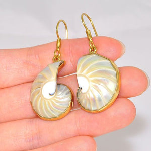 Charles Albert Alchemia Nautilus Shell Earrings