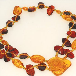 Baltic Multi Amber, Peridot Necklace