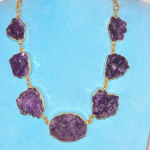 Charles Albert Alchemia Amethyst Crystal Cluster Necklace