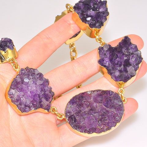 Charles Albert Alchemia Amethyst Crystal Cluster Necklace