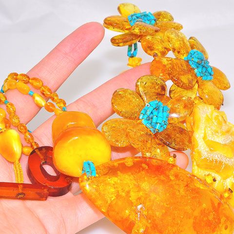 Vintage Natural Baltic Honey Egg Yolk Butterscotch Amber Bead Necklace –  Coin Gold & Stamp Buyer SF