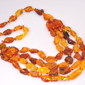 Baltic Honey Amber Beaded Necklace