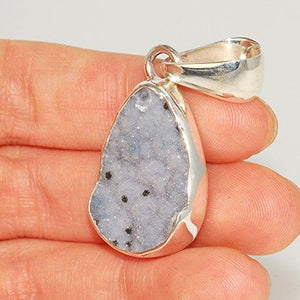 Charles Albert Sterling Silver, Spotted Druzy Pendant
