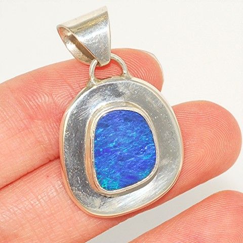 Sterling Silver, Australian Opal Pendant