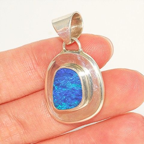 Sterling Silver, Australian Opal Pendant