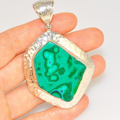 Sterling Silver Malachite Pendant