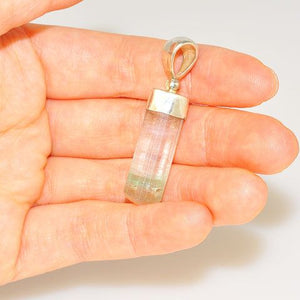 Sterling Silver 17.8-Carat Tourmaline Crystal Pendant