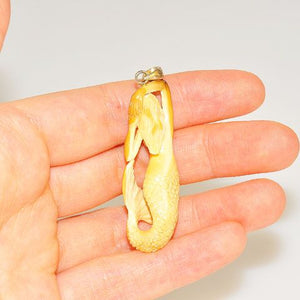 Sterling Silver Carved Fossilized Walrus Ivory Mermaid Pendant