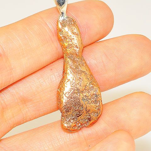 Sterling Silver Copper Nugget Pendant