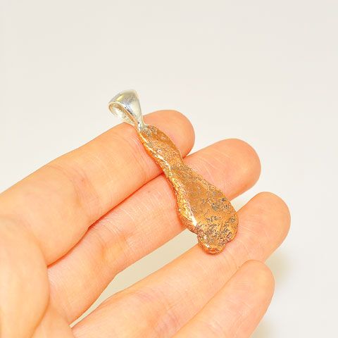 Sterling Silver Copper Nugget Pendant