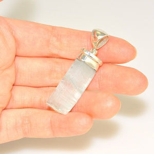 Sterling Silver 56.5-Carat Aquamarine Crystal Pendant
