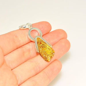 Sterling Silver Baltic Honey Amber Pendant