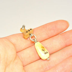 Sterling Silver Fossilized Walrus Ivory Pendant