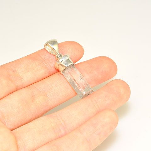 Sterling Silver 10-Carat Aquamarine Crystal Pendant