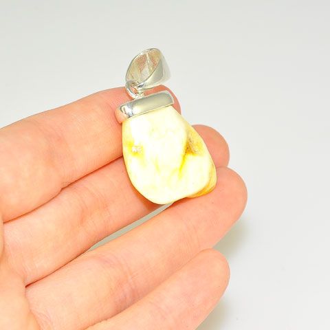 Sterling Silver Baltic Butterscotch Amber Pendant