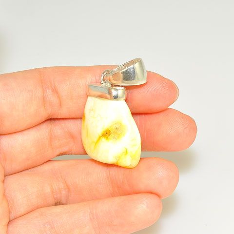 Sterling Silver Baltic Butterscotch Amber Pendant