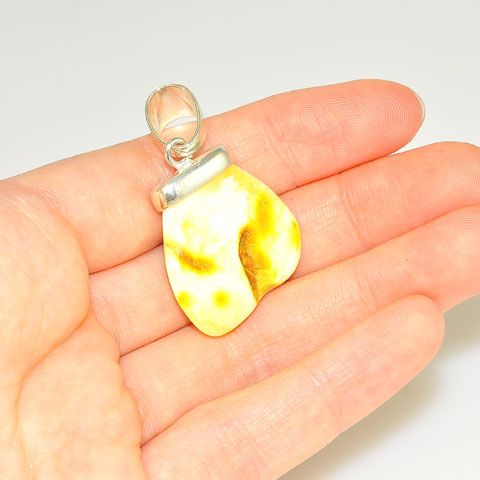 Sterling Silver Baltic Butterscotch Amber Pendant