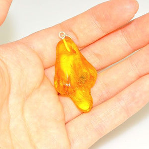 Sterling Silver Baltic Honey Amber Pendant