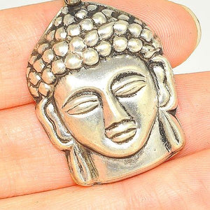 Sterling Silver Buddha Face Pendant