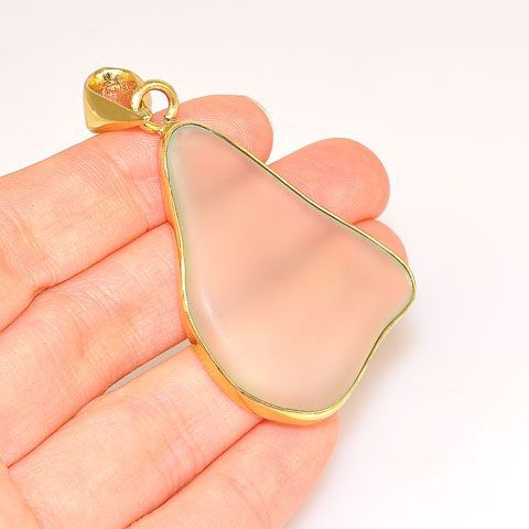 Charles Albert Alchemia Pale Green Beach Glass Pendant