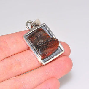 Sterling Silver Baltic Honey Amber Frame Pendant