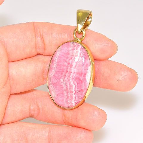 Charles Albert Alchemia Rhodochrosite Oval Pendant