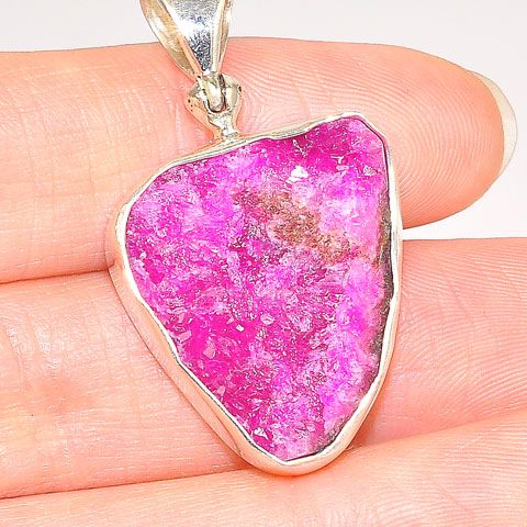 Sterling Silver 22.9-Carat Cobalto-Calcite Druzy Pendant