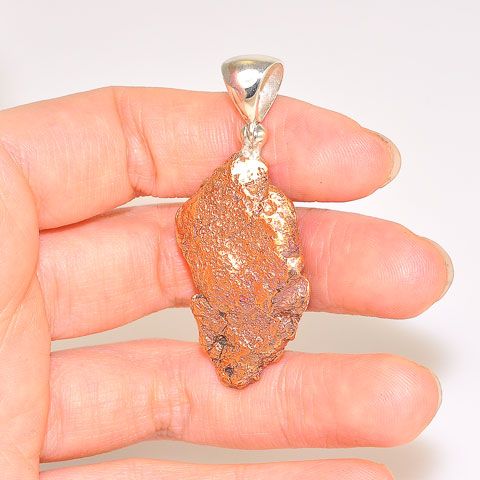 Sterling Silver Copper Nugget Pendant