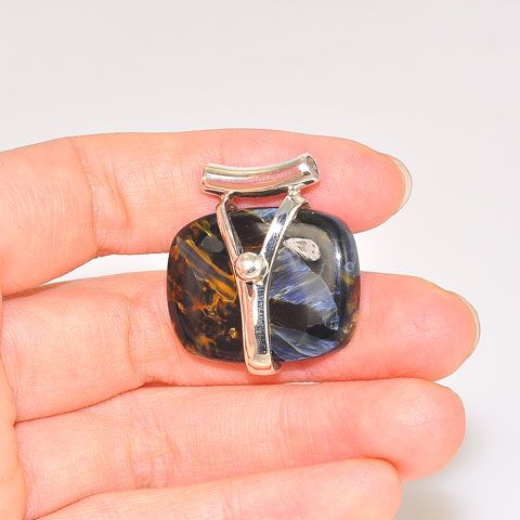 Sterling Silver Pietersite Pendant