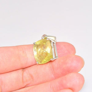 Sterling Silver Faceted Citrine Pendant