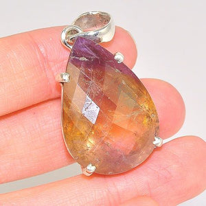 Sterling Silver 37-Carat Ametrine Pear Pendant