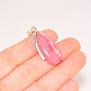 Sterling Silver Rhodochrosite Pear Pendant