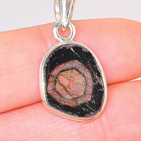 Sterling Silver Watermelon Tourmaline Pendant