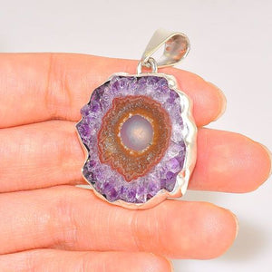 Sterling Silver Amethyst Crystal Cluster Pendant