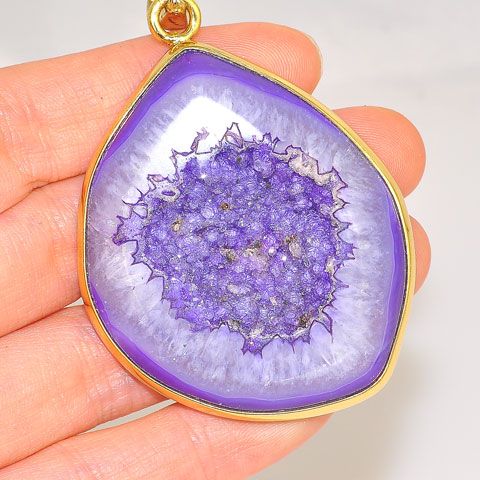 Charles Albert Alchemia Purple Druzy Pendant