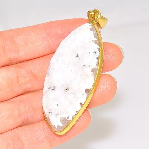 Charles Albert Alchemia White Druzy Pendant