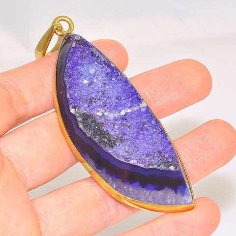 Charles Albert Alchemia Purple Druzy Pendant