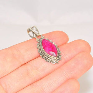 Sterling Silver India Ruby Pendant
