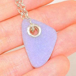 Sterling Silver Chalcedony Druzy Chain and  Lobster Clasp Pendant