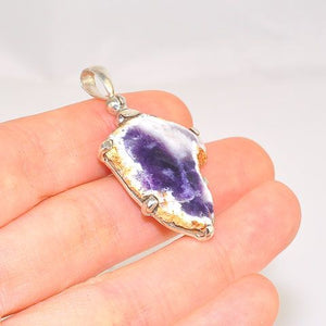Sterling Silver 13.2-Carats Purple Opal Pendant