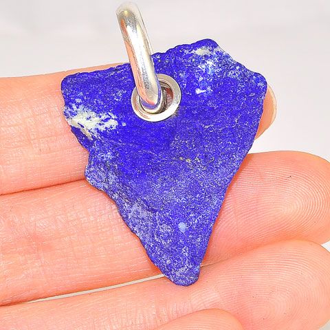 Sterling Silver 32.9-Carats Lapis Lazuli Pendant